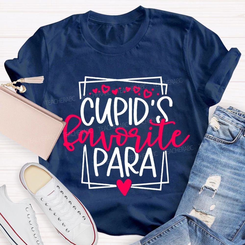 Cupid'S Favorite Para Pink Hearts T-shirt