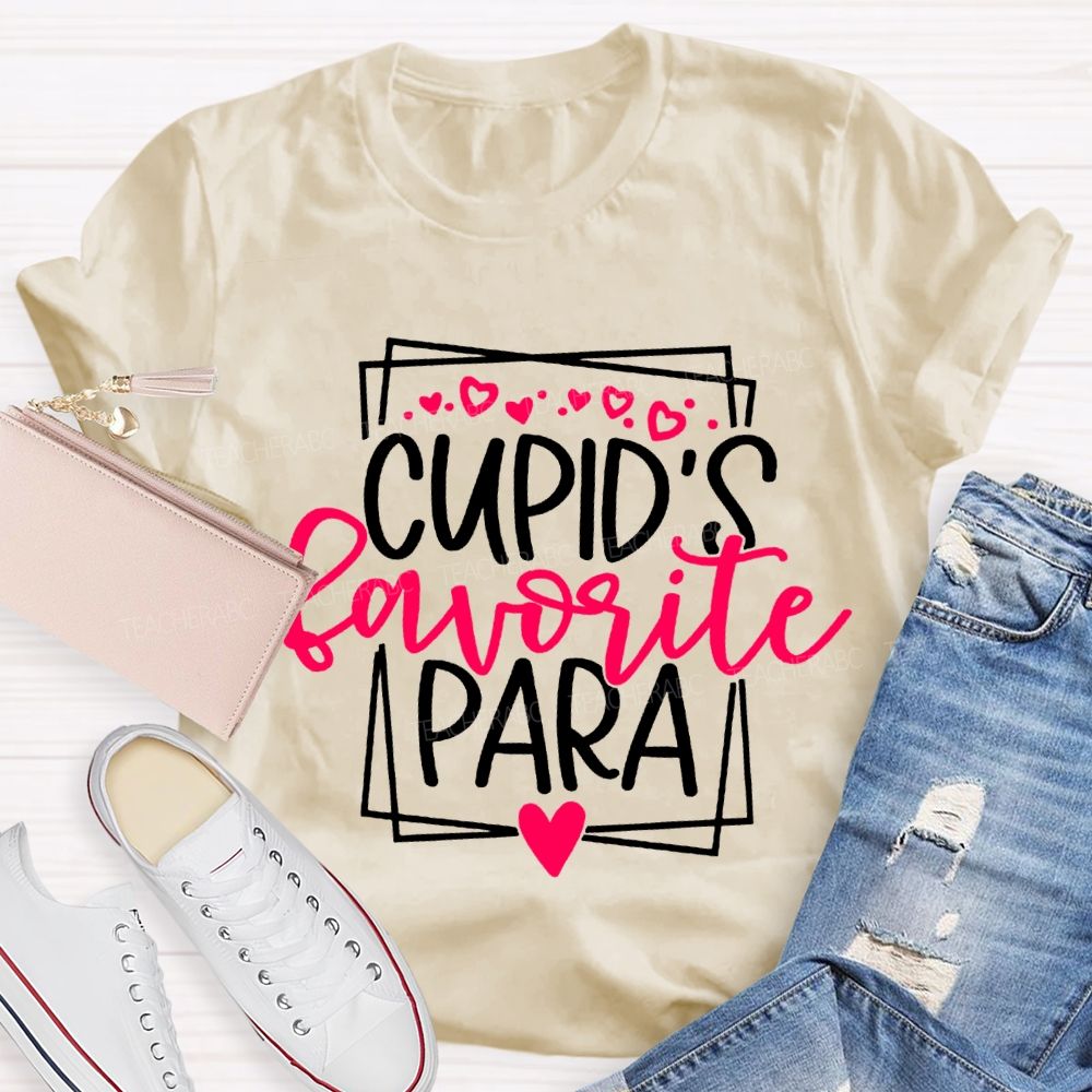 Cupid'S Favorite Para Pink Hearts T-shirt