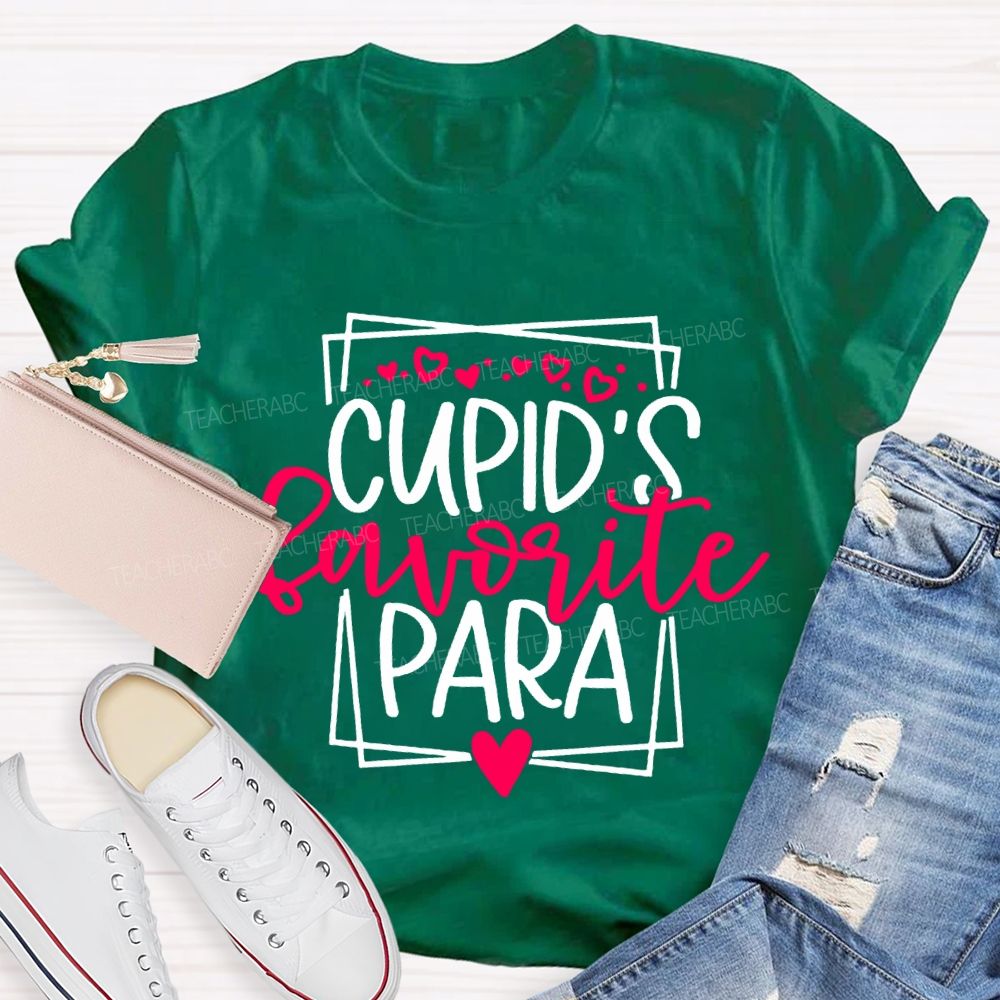 Cupid'S Favorite Para Pink Hearts T-shirt