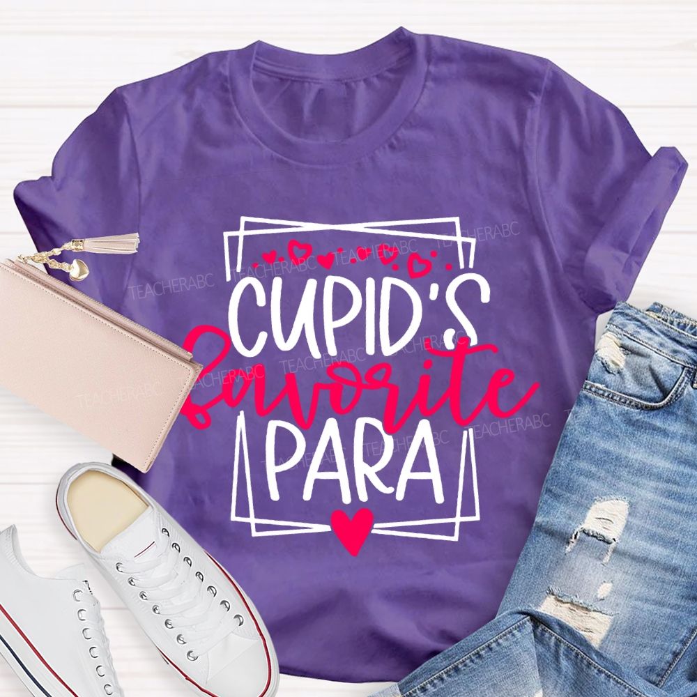 Cupid'S Favorite Para Pink Hearts T-shirt