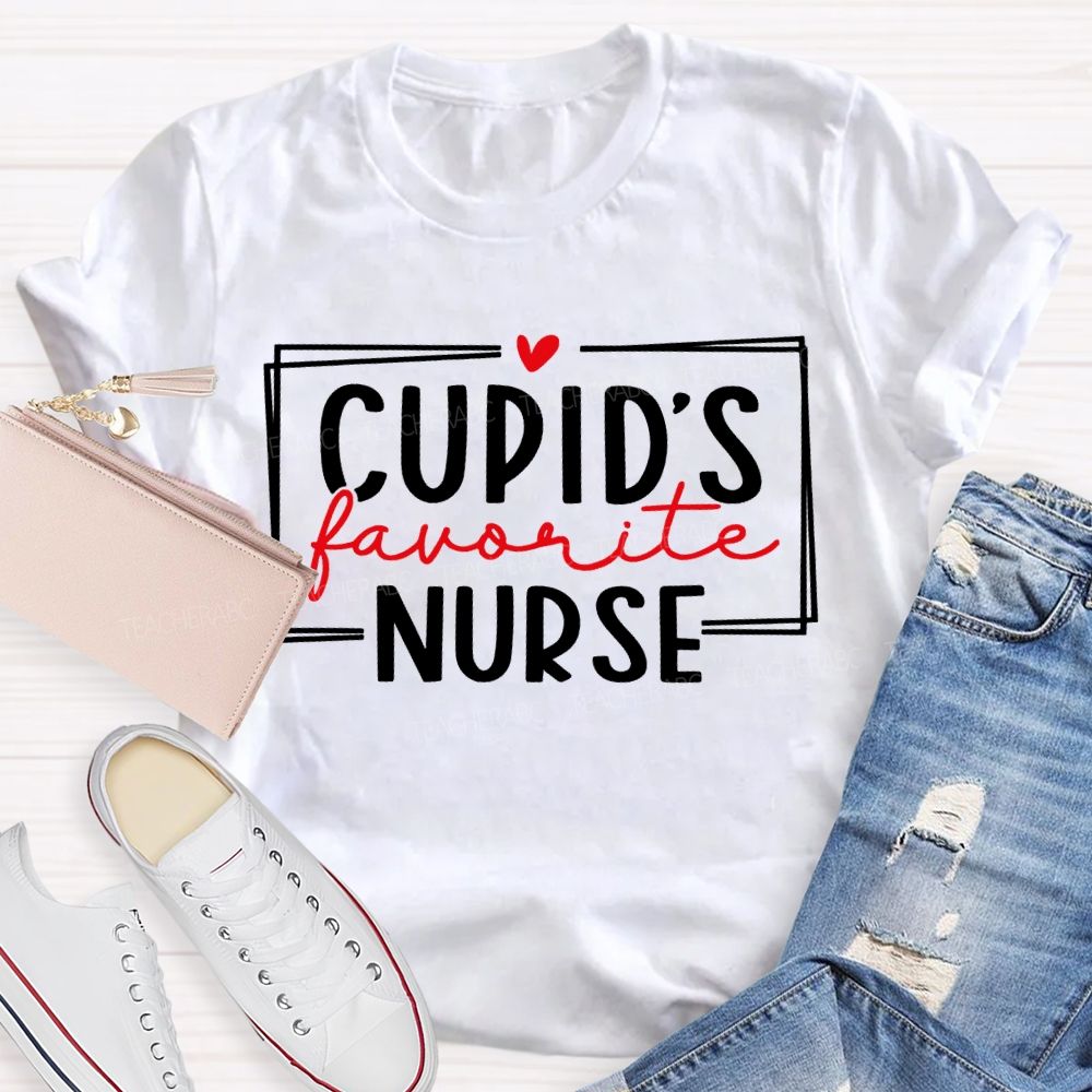 Cupid'S Favorite Nurse Valentine'S Day T-shirt