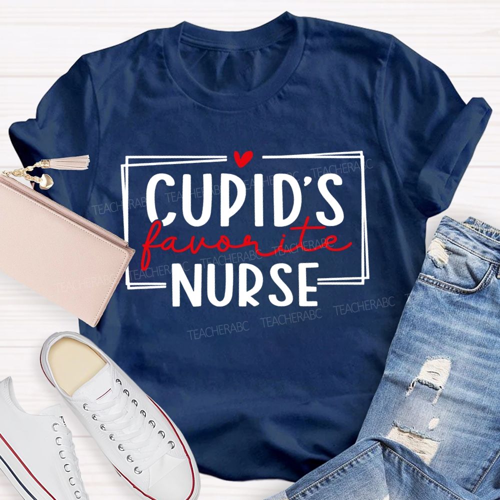 Cupid'S Favorite Nurse Valentine'S Day T-shirt