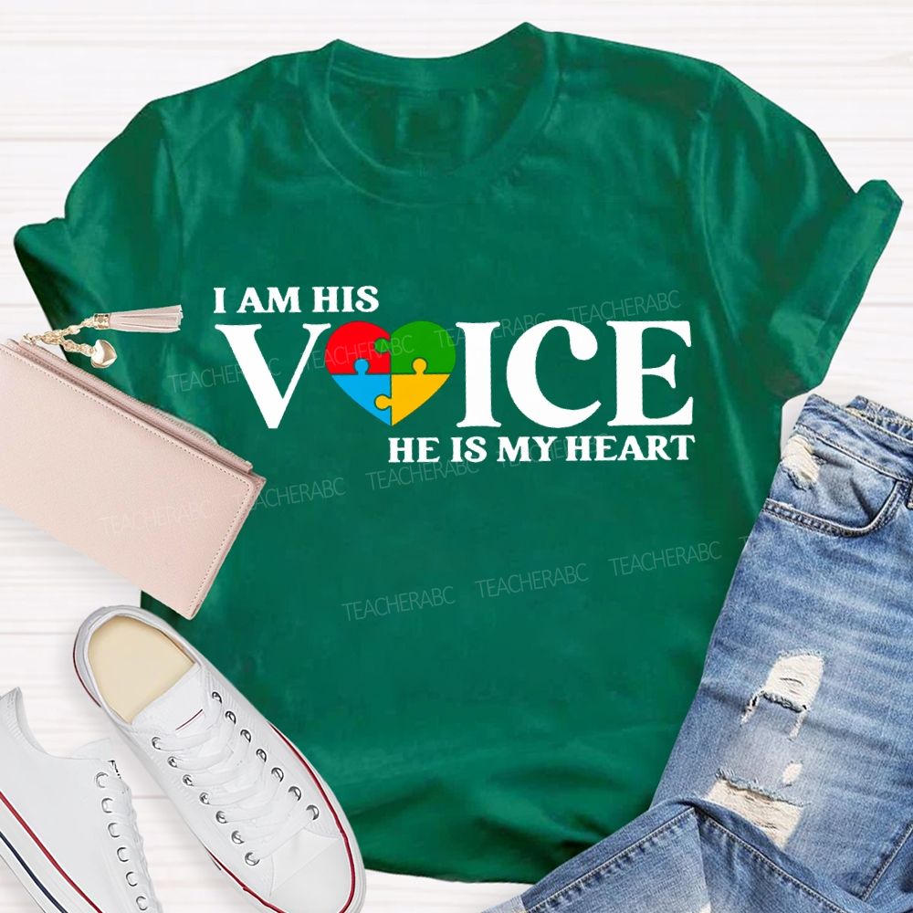 I Am His Voice He Is My Heart T-shirt