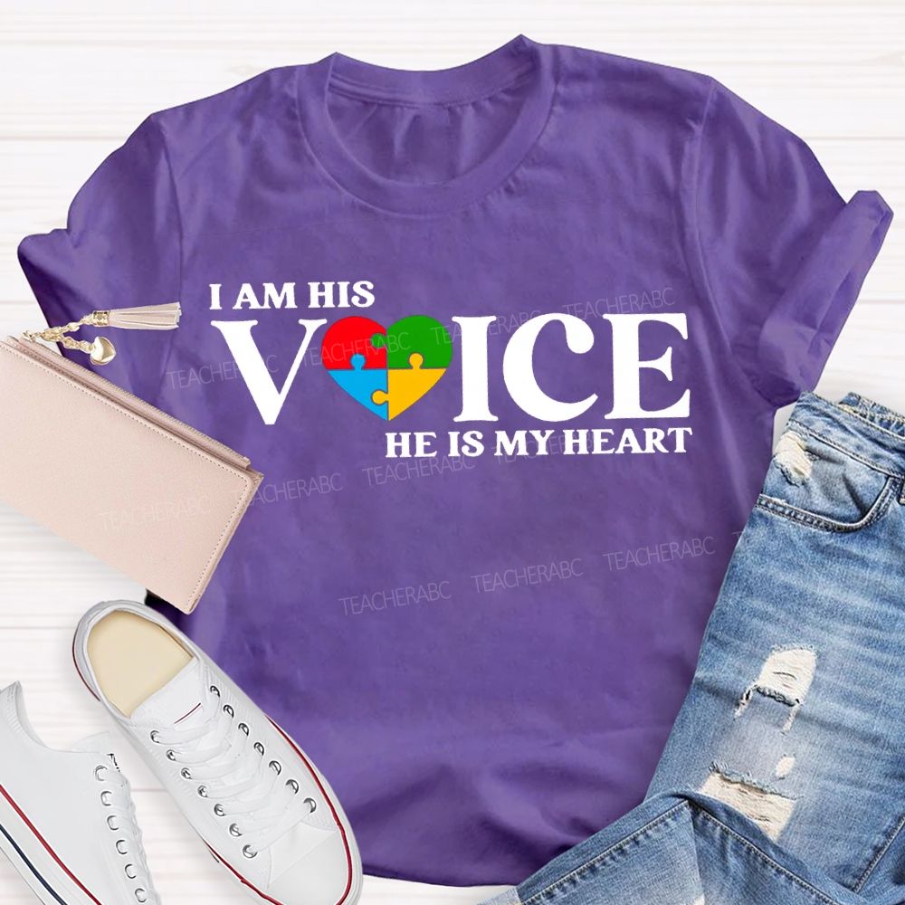I Am His Voice He Is My Heart T-shirt