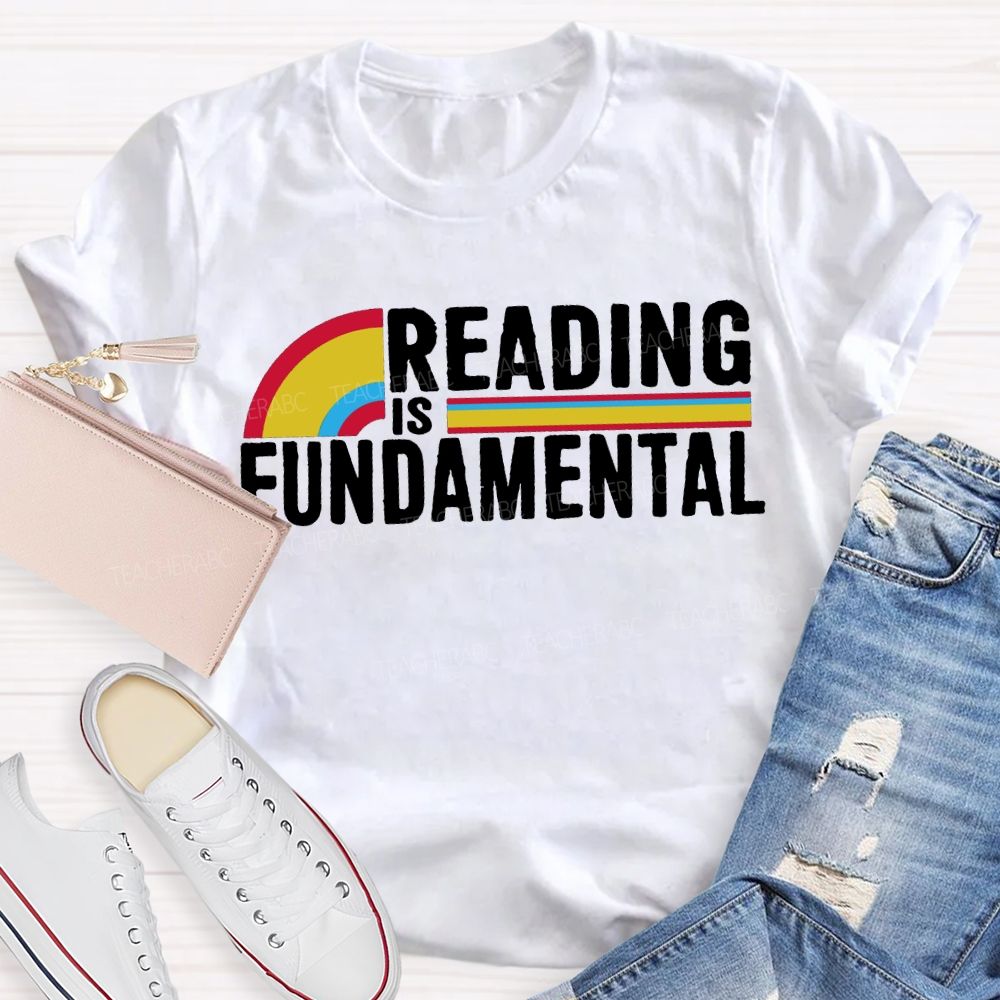 Reading Is Fundamental Rainbow Print T-shirt