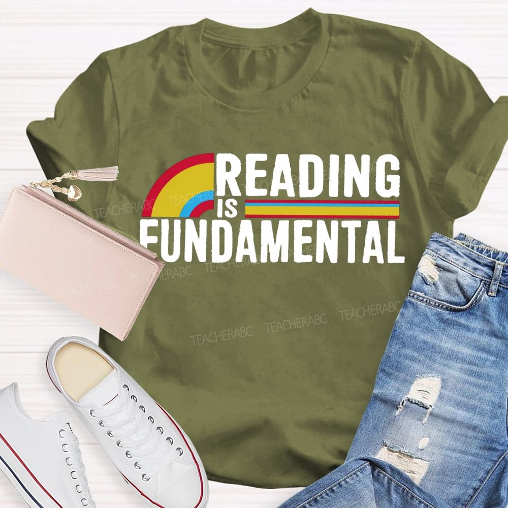 Reading Is Fundamental Rainbow Print T-shirt