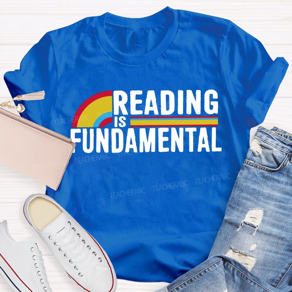 Reading Is Fundamental Rainbow Print T-shirt