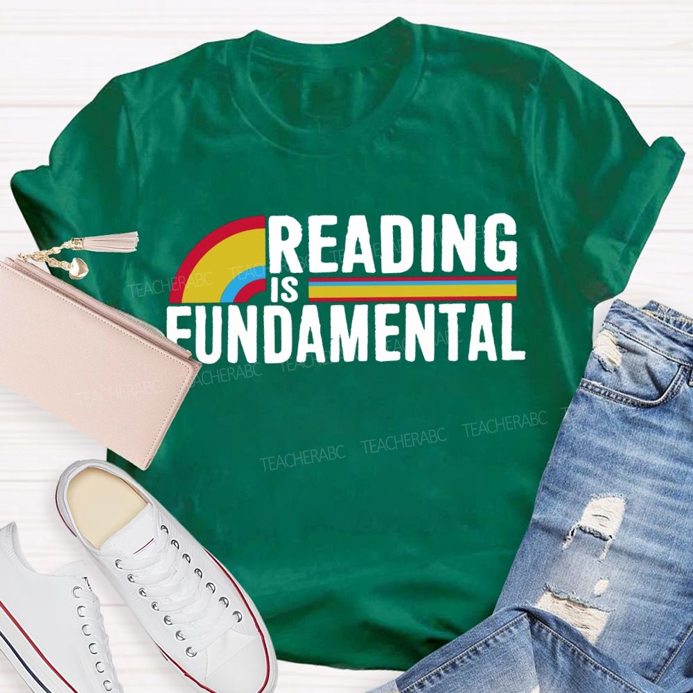 Reading Is Fundamental Rainbow Print T-shirt