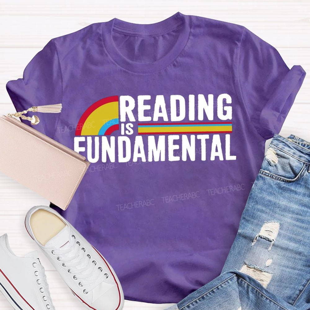Reading Is Fundamental Rainbow Print T-shirt