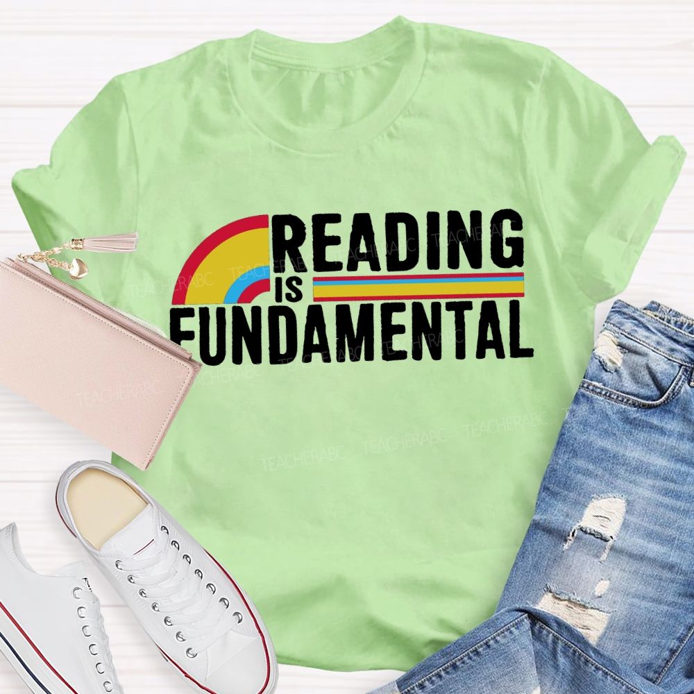 Reading Is Fundamental Rainbow Print T-shirt
