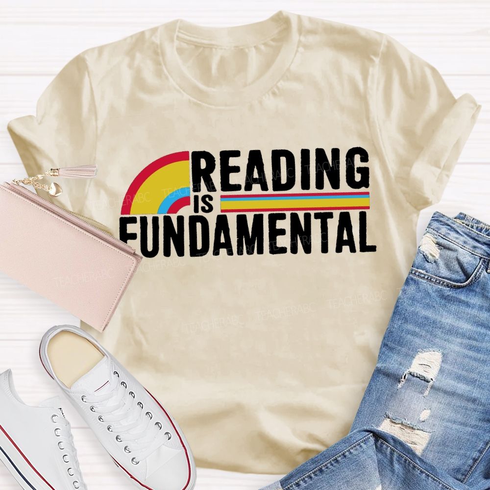 Reading Is Fundamental Rainbow Print T-shirt