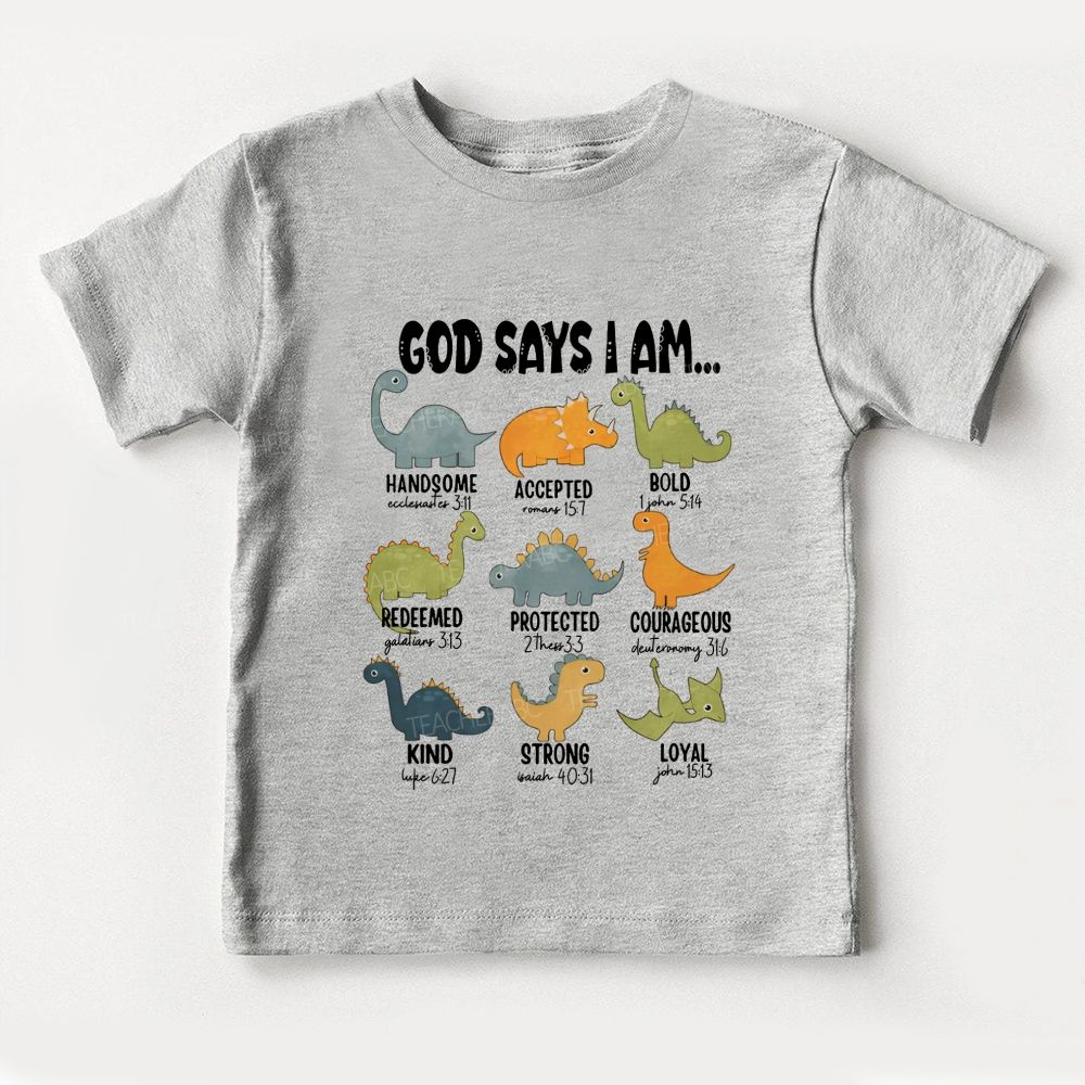 God Says I Am Handsome Accepted Bold Redeemed Protected Toddler T-shirts