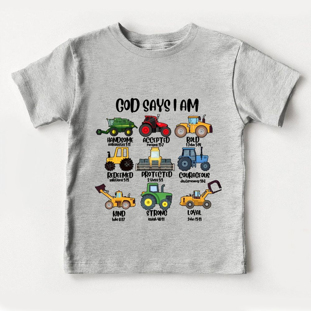 God Says I Am Kind Strong Loyal Courageous Toddler T-shirts