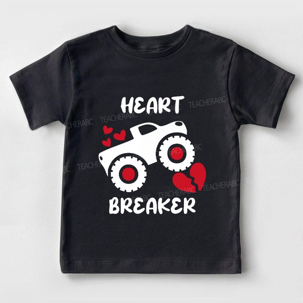 Heart Breaker Retro Valentine'S Day Design Toddler T-shirts
