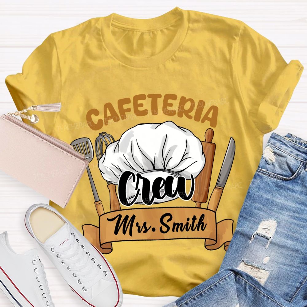 Personalized Name Cafeteria Crew Chef's Hat T-Shirt