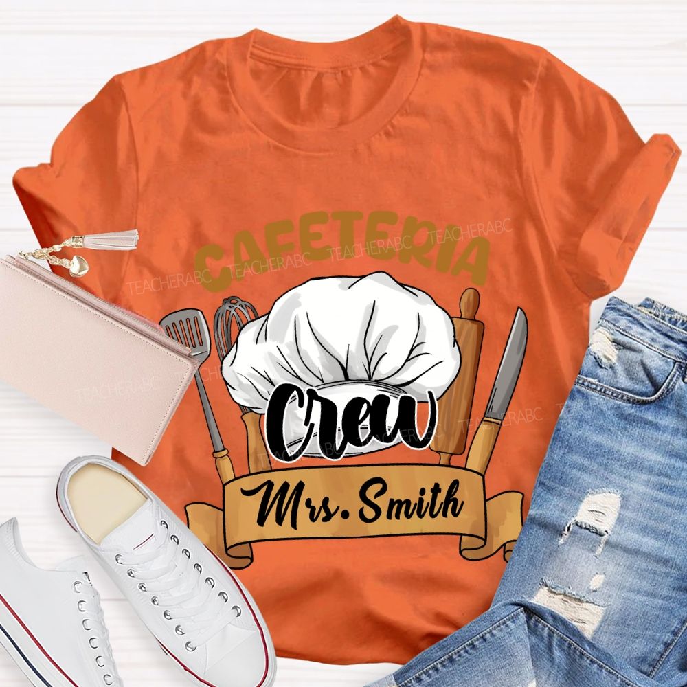 Personalized Name Cafeteria Crew Chef's Hat T-Shirt