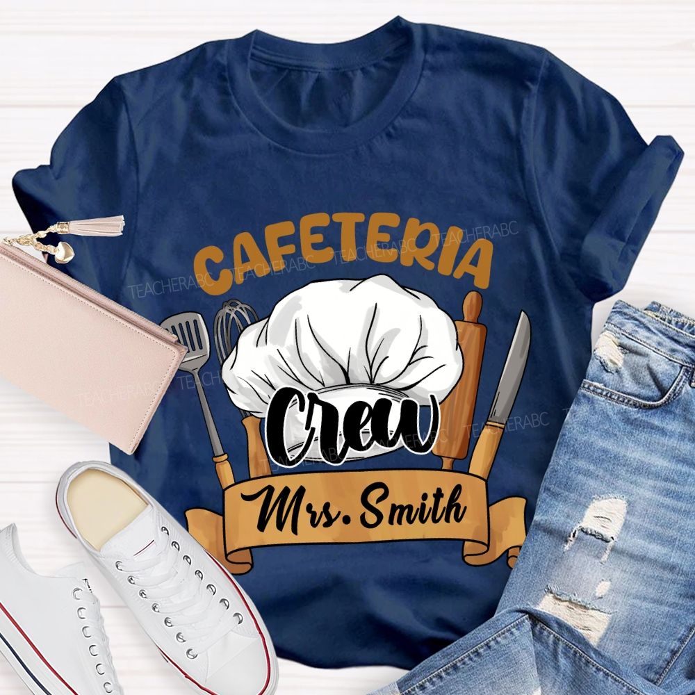 Personalized Name Cafeteria Crew Chef's Hat T-Shirt