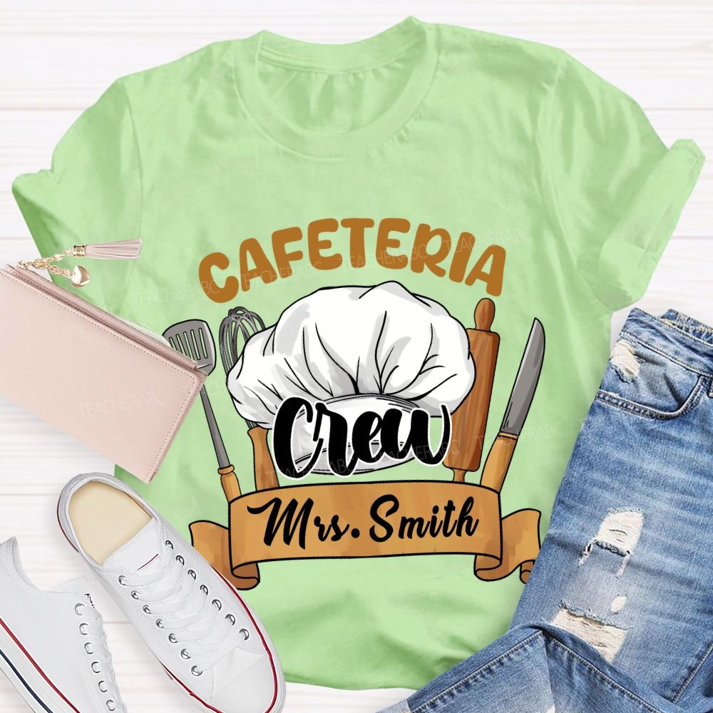 Personalized Name Cafeteria Crew Chef's Hat T-Shirt