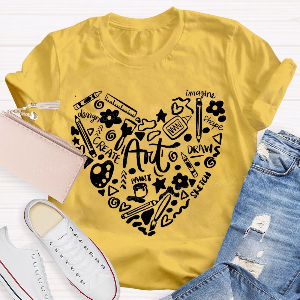 Art Image Shape Draw Sketch Paint T-shirt