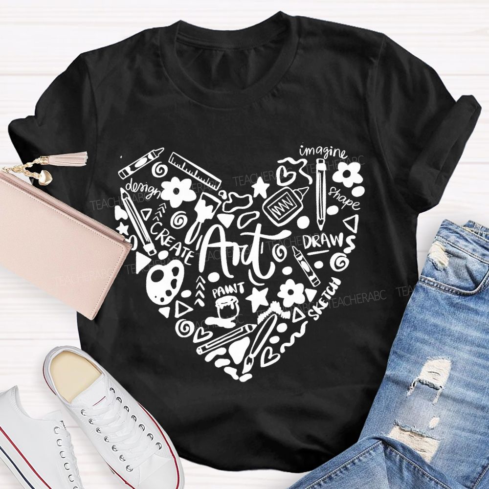 Art Image Shape Draw Sketch Paint T-shirt