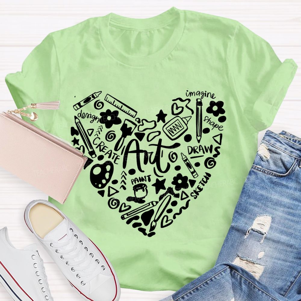 Art Image Shape Draw Sketch Paint T-shirt