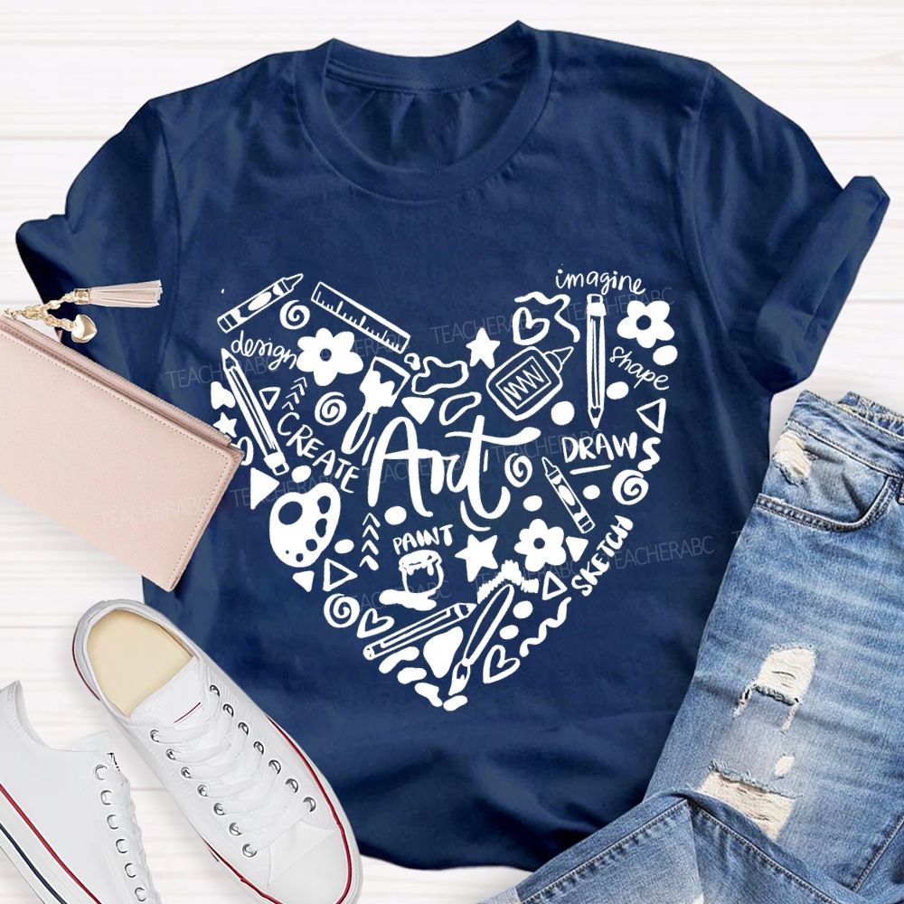 Art Image Shape Draw Sketch Paint T-shirt