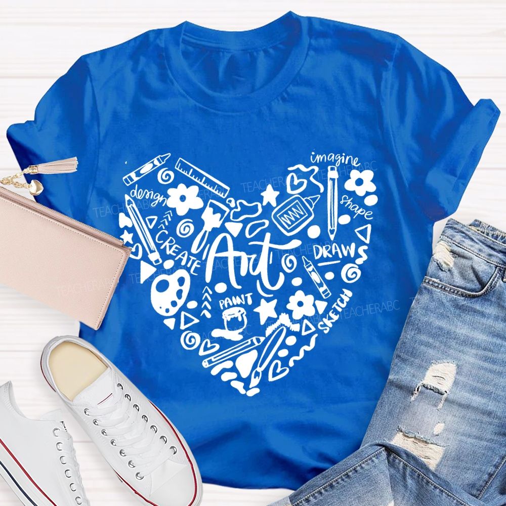 Art Image Shape Draw Sketch Paint T-shirt