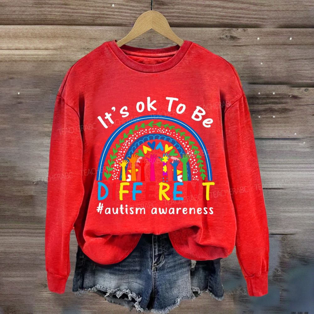 It's Ok To Be Different Autism Awarness Sweatshirt
