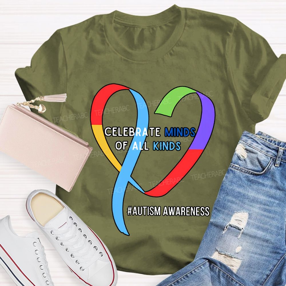 Celebrate Minds Of All Kinds Autism Awareness T-shirt
