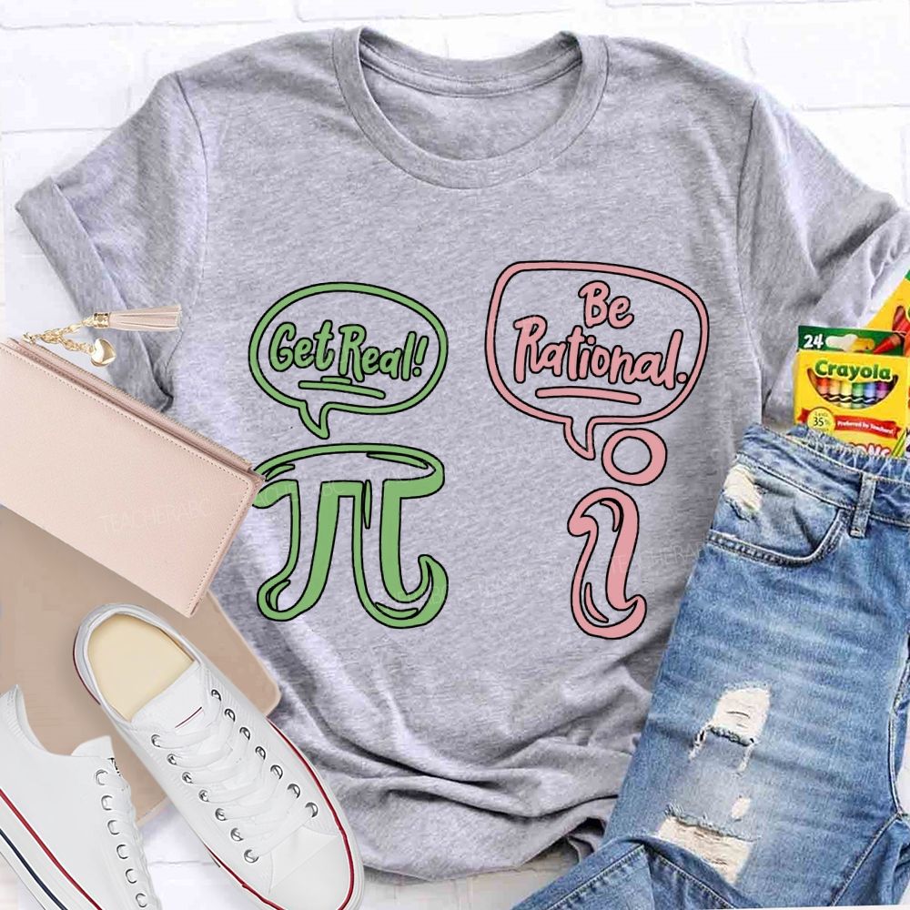 Get Red Be Rational Math Teacher T-shirt