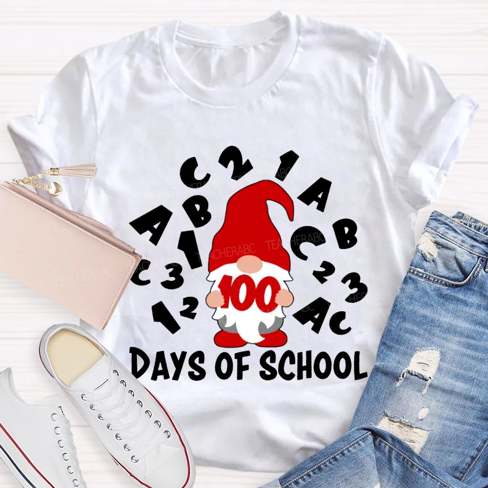 100 Days Of School Dwarfs And The English Alphabet T-shirt