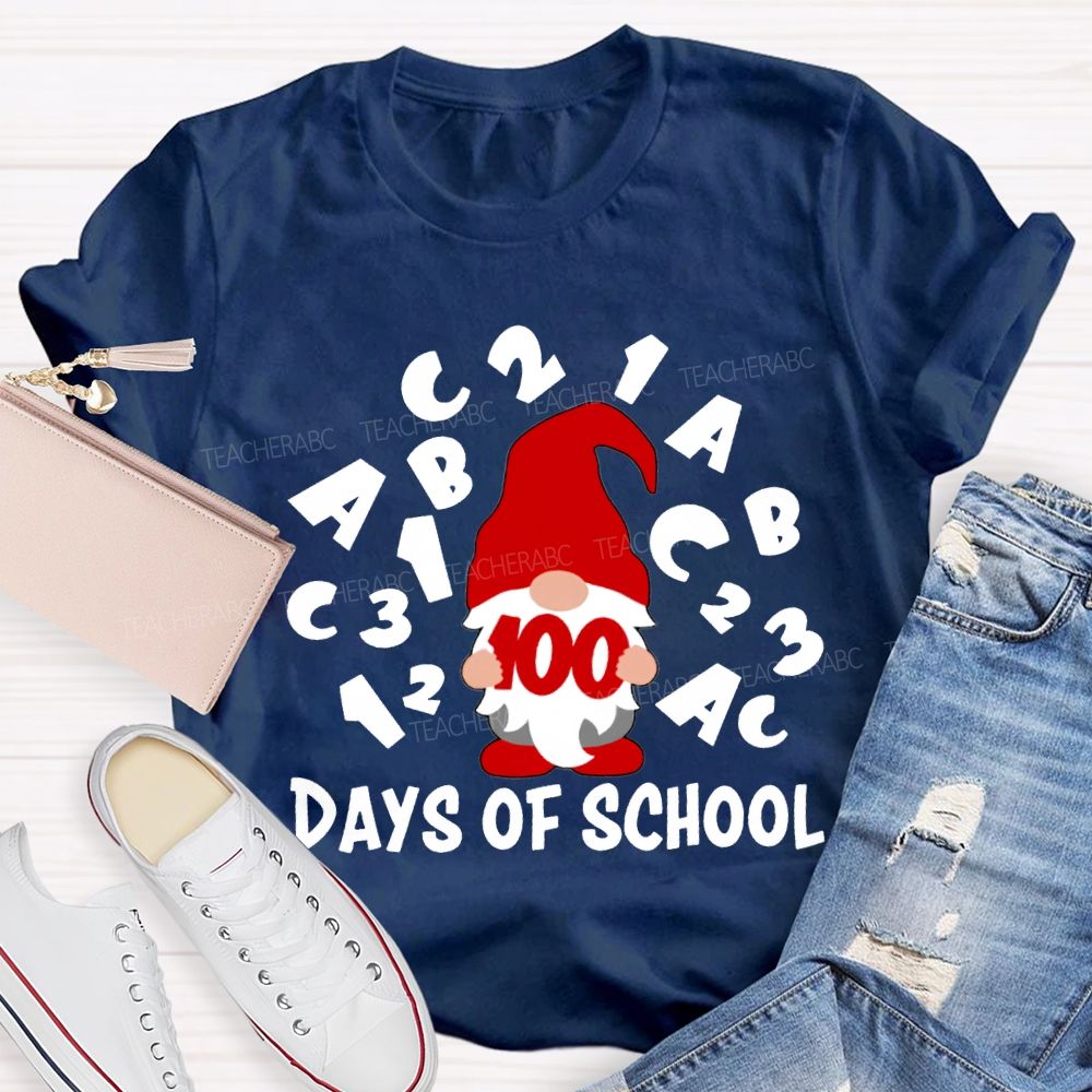 100 Days Of School Dwarfs And The English Alphabet T-shirt