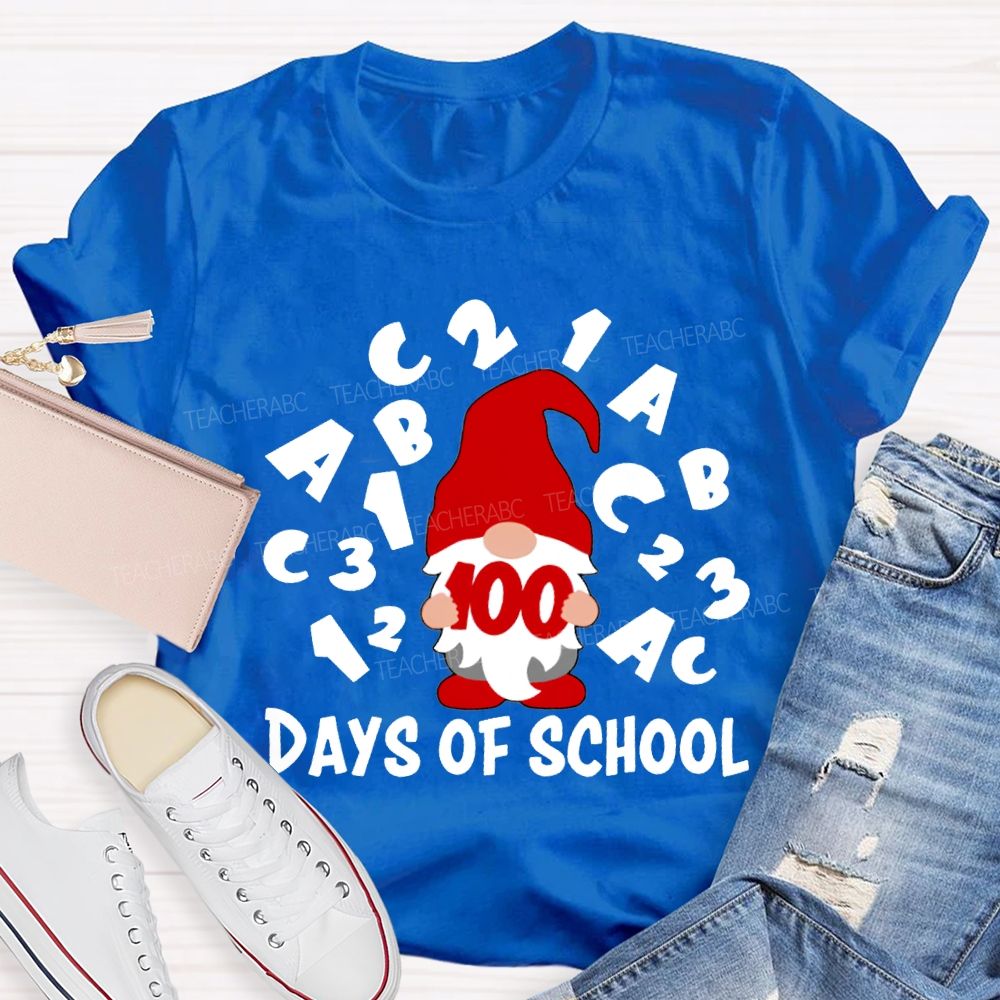 100 Days Of School Dwarfs And The English Alphabet T-shirt