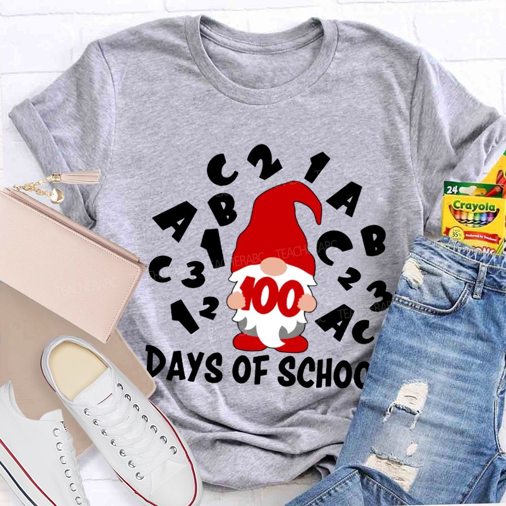 100 Days Of School Dwarfs And The English Alphabet T-shirt