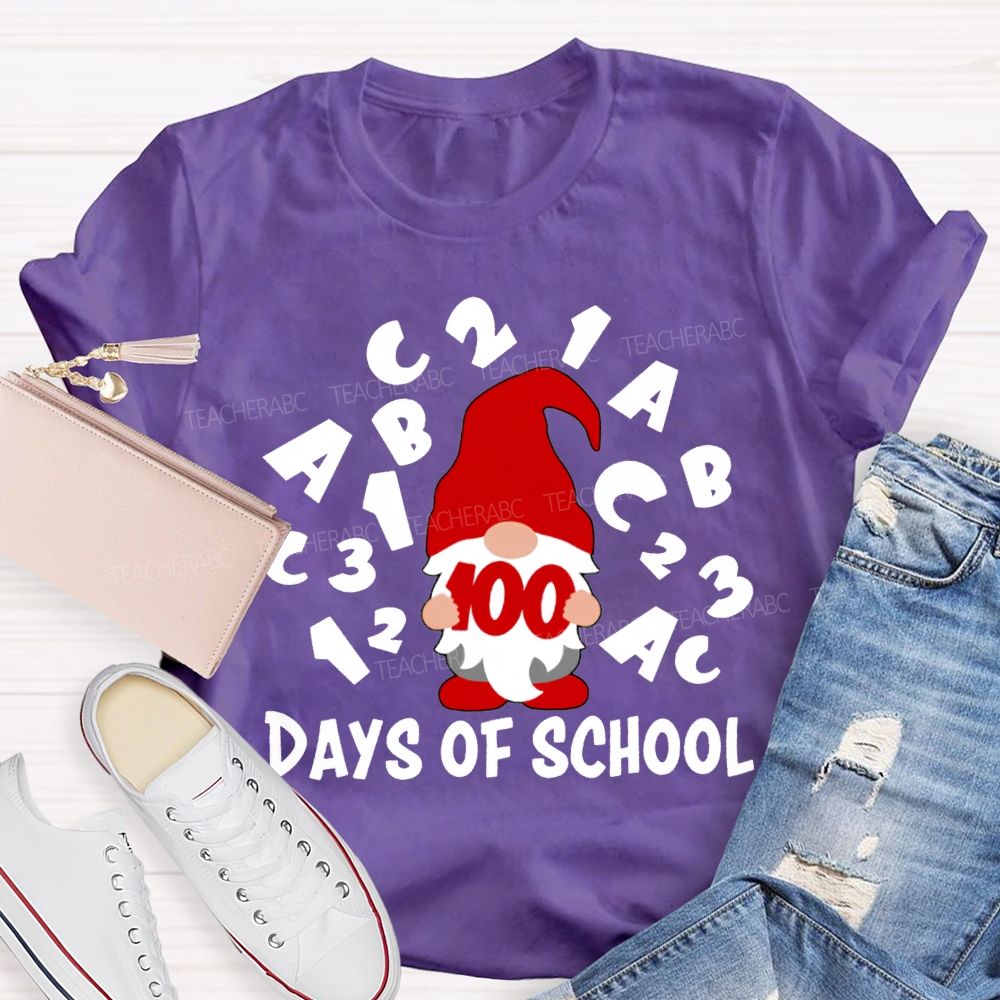 100 Days Of School Dwarfs And The English Alphabet T-shirt