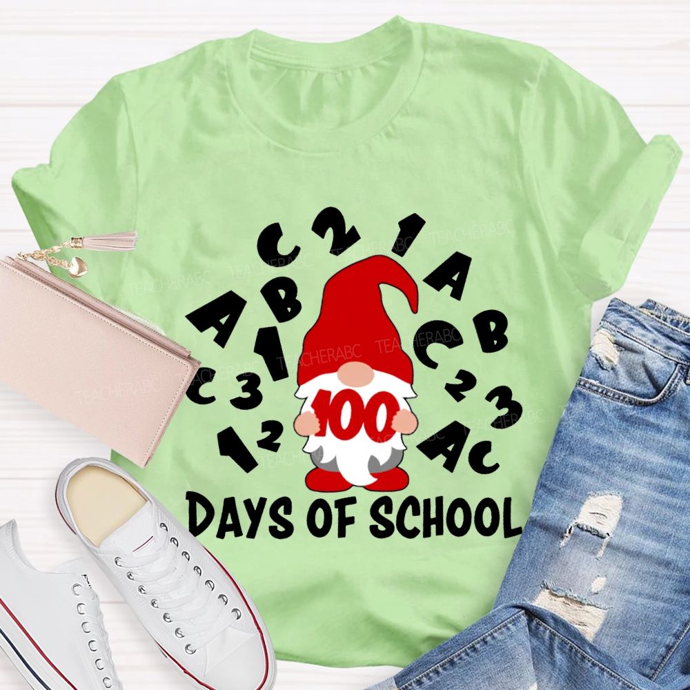 100 Days Of School Dwarfs And The English Alphabet T-shirt