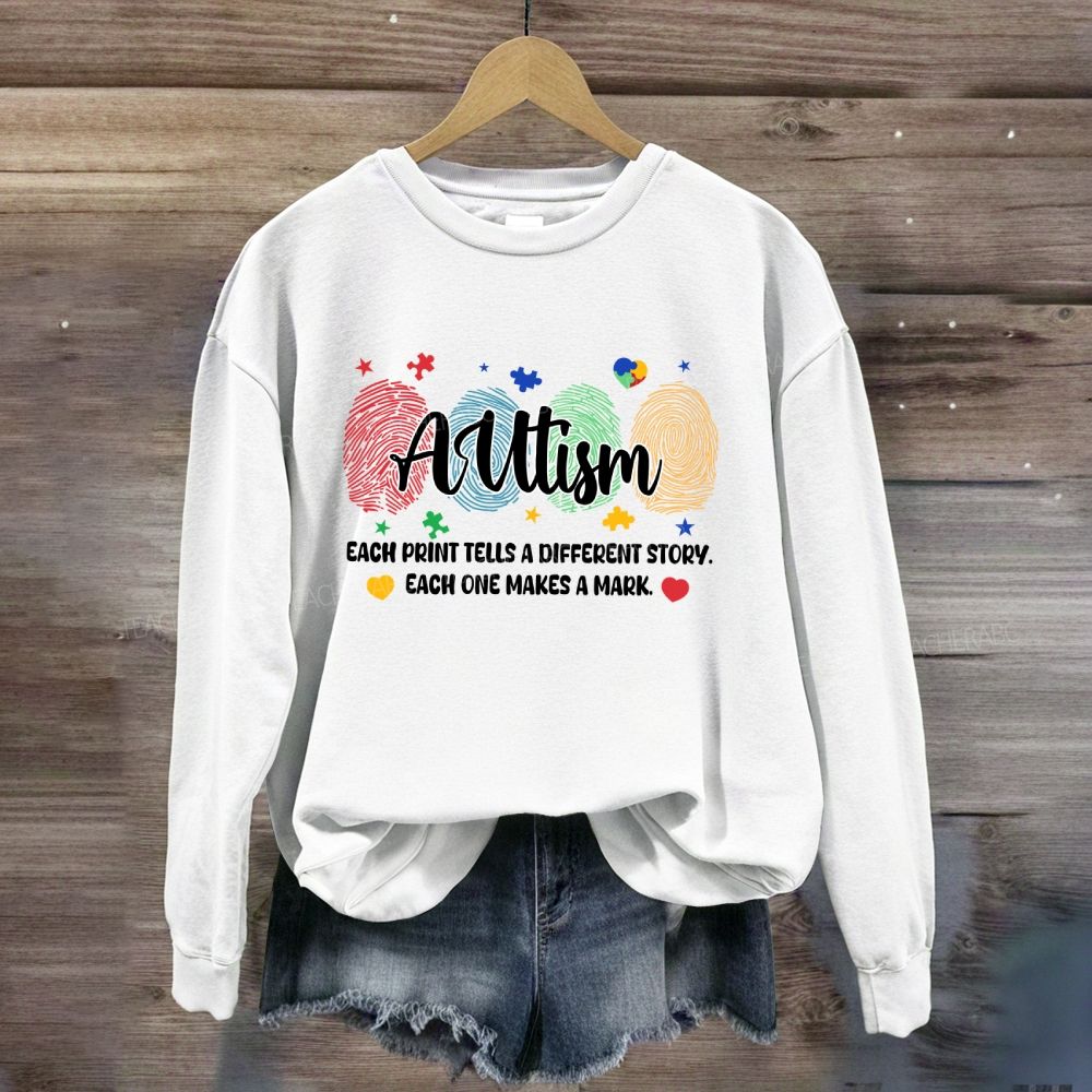 Each Print Tells A Different Story Each One Makes A Mark Puzzle Sweatshirt