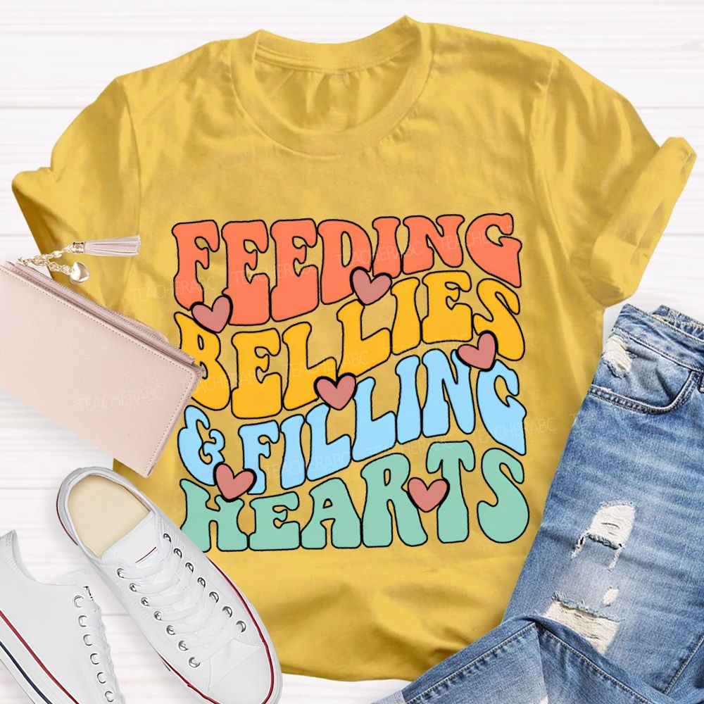 Feeding Bellies Efiling Hearts Special Education T-shirt