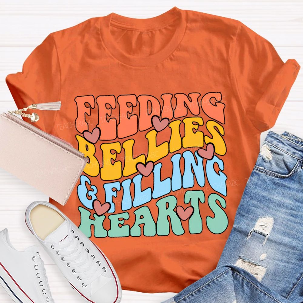 Feeding Bellies Efiling Hearts Special Education T-shirt