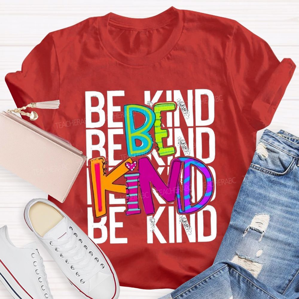 Be Kind Colored Fonts Special Education T-shirt