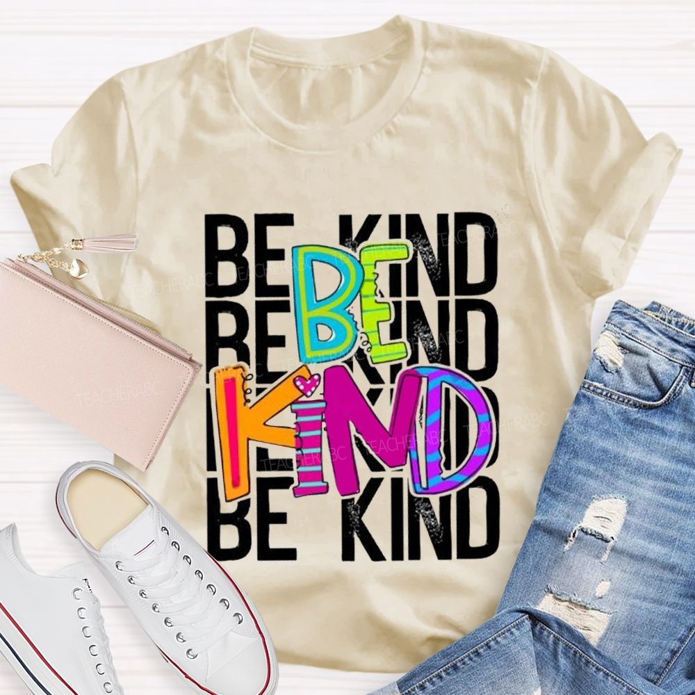 Be Kind Colored Fonts Special Education T-shirt