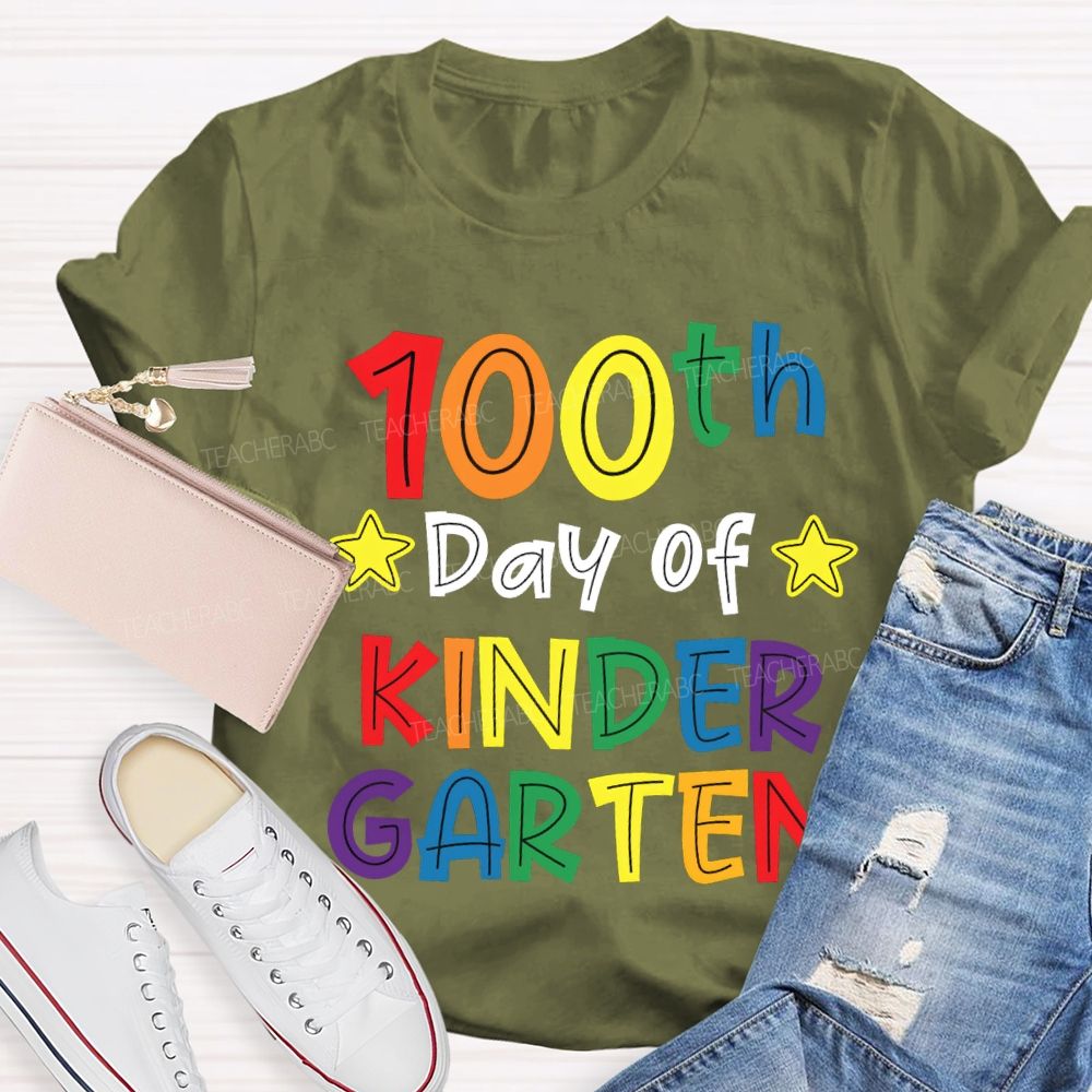 Personalized Grade 100th Day Of Kindergarten T-shirt