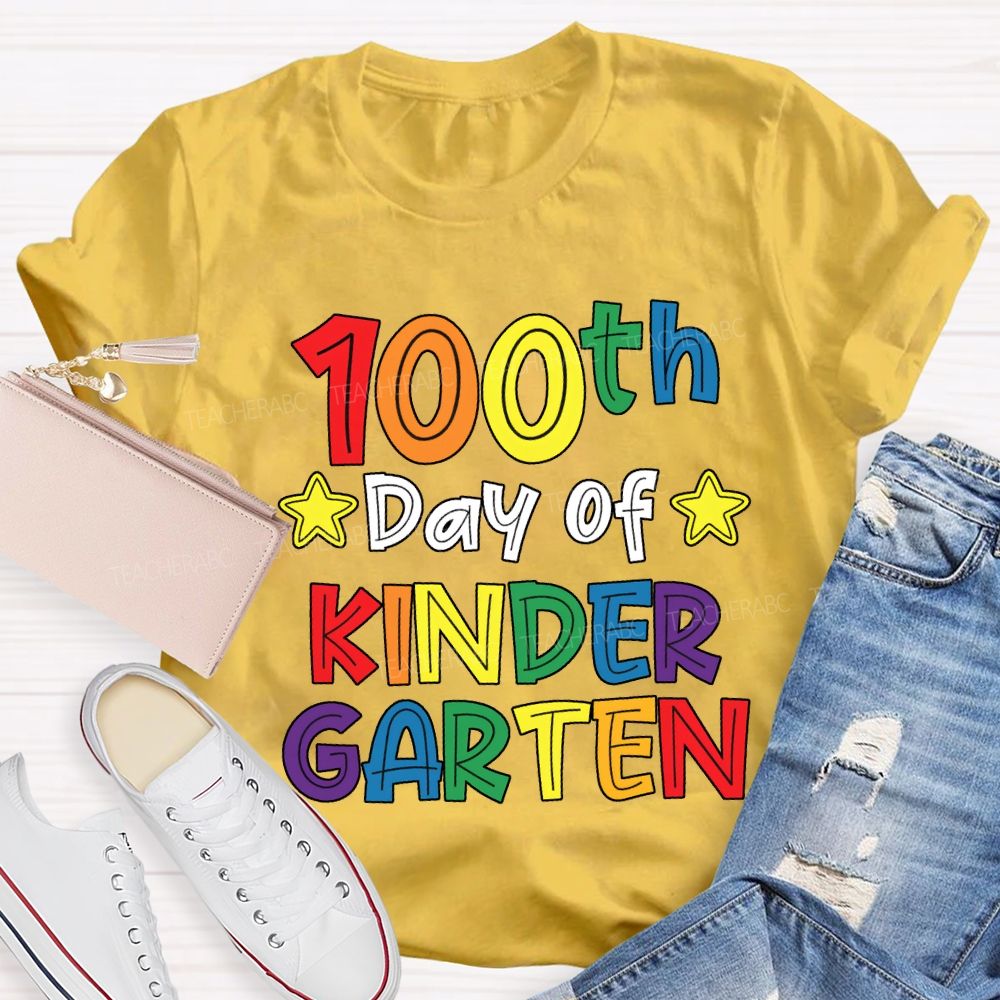 Personalized Grade 100th Day Of Kindergarten T-shirt