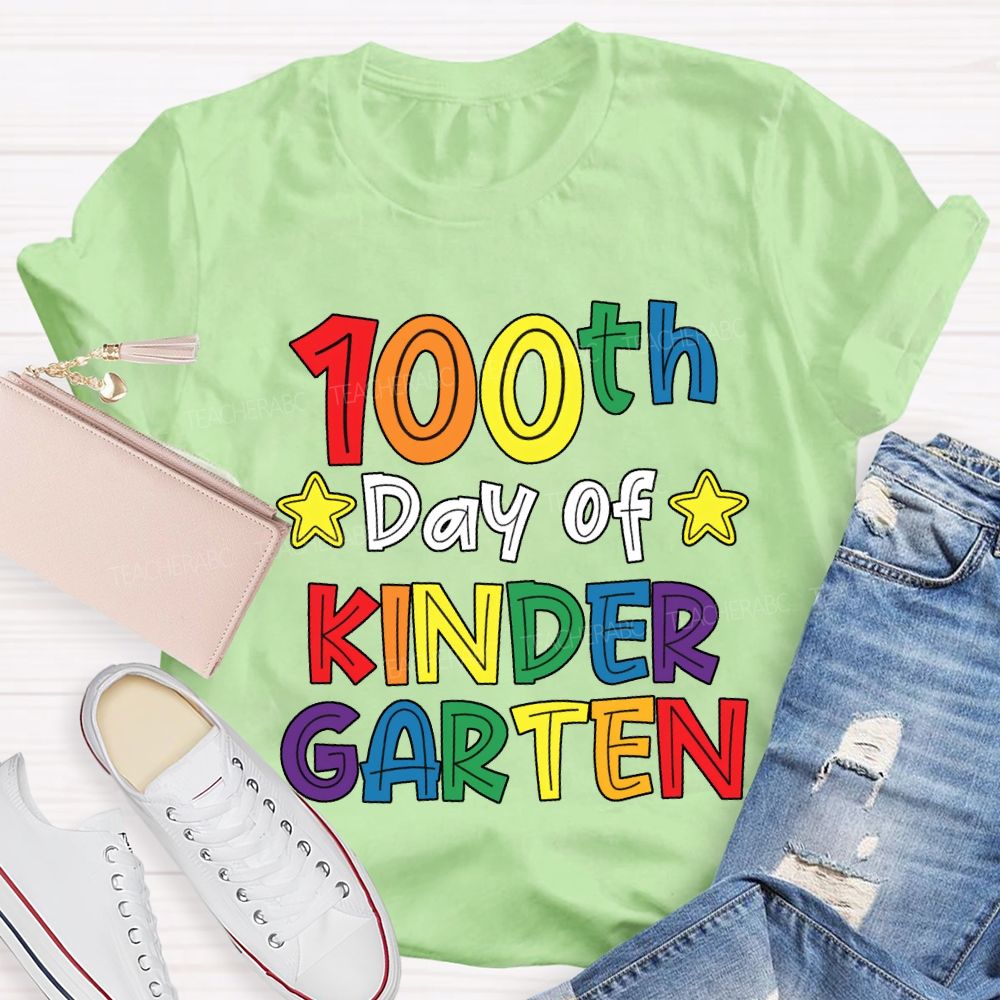 Personalized Grade 100th Day Of Kindergarten T-shirt