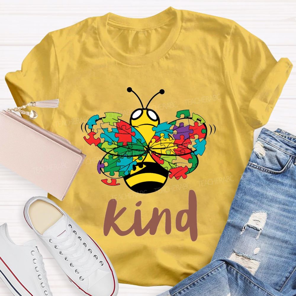 Kind Colorful Butterfly Print Special Education T-shirt