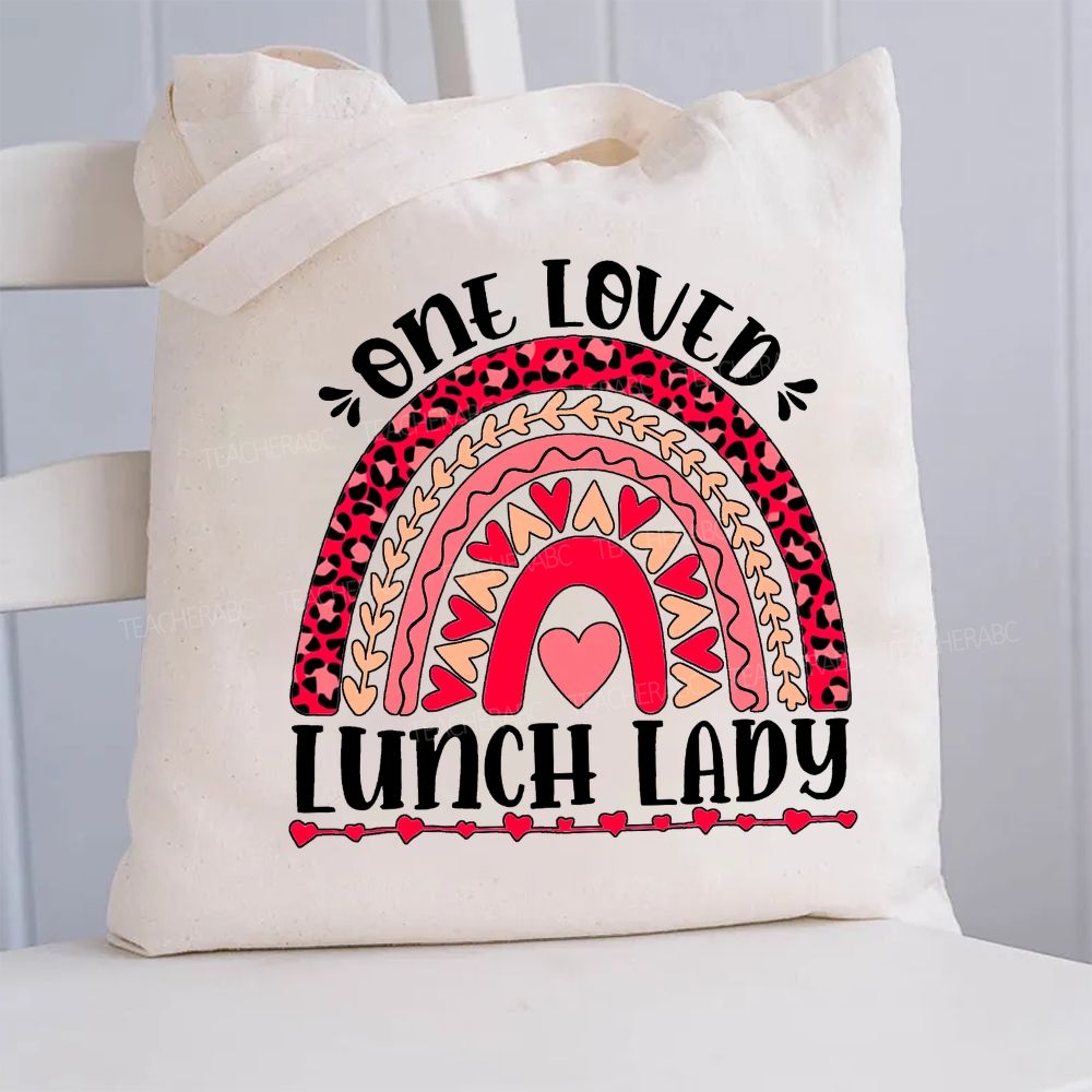 One Loved Lunch Lady Canvas Tote Bag