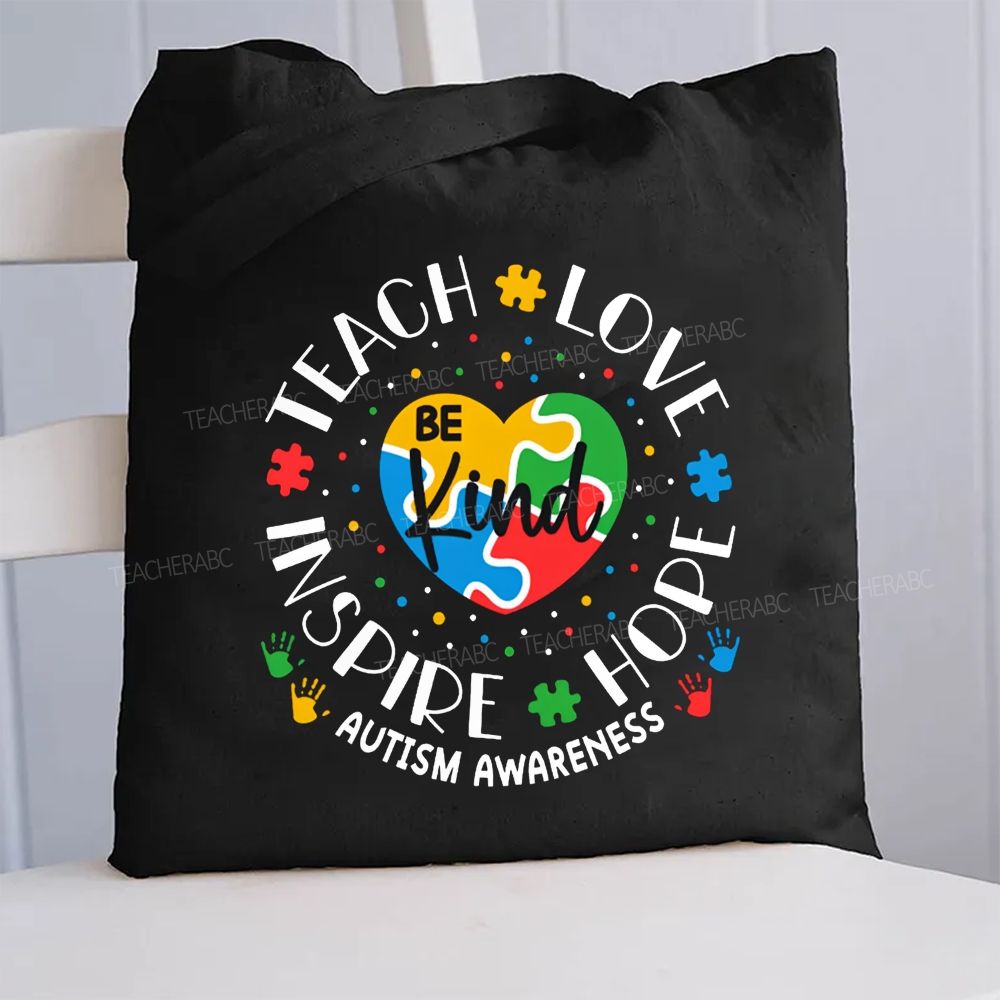 Teach Love Hope Canvas Tote Bag