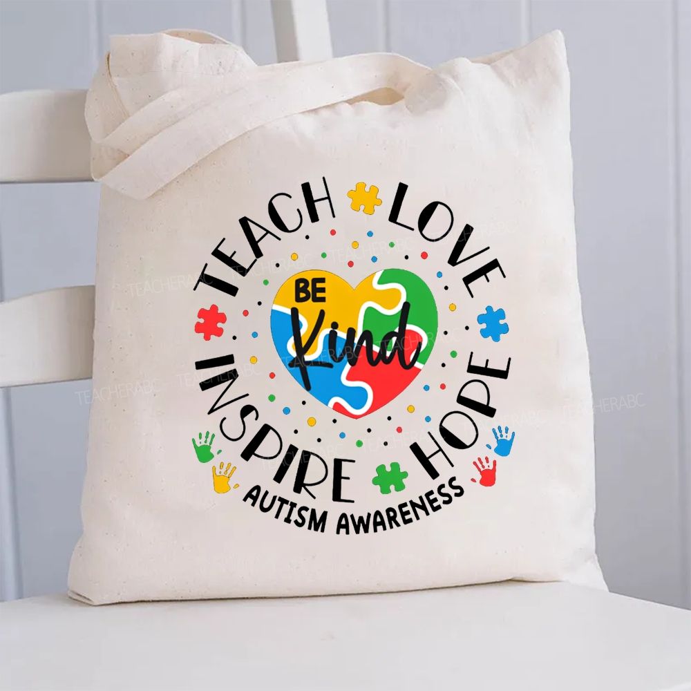 Teach Love Hope Canvas Tote Bag