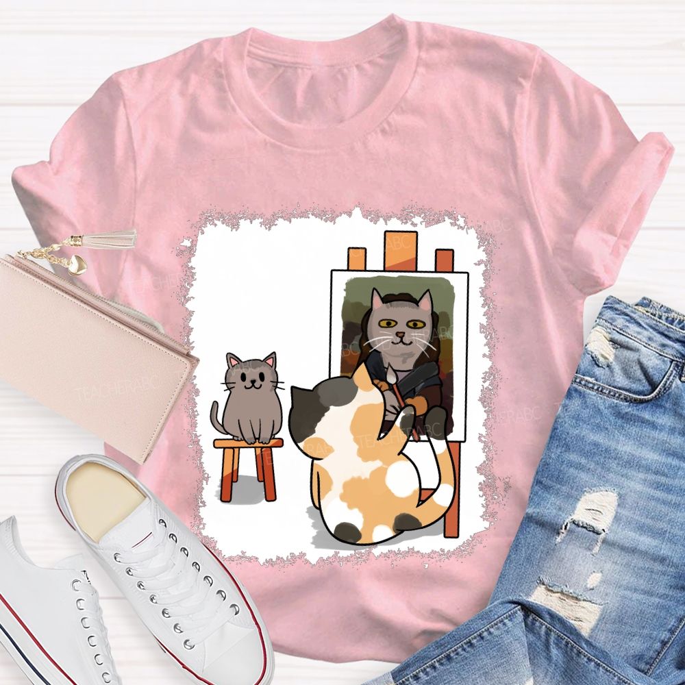 Cats And Portraits Of Cats Art Teacher T-shirt