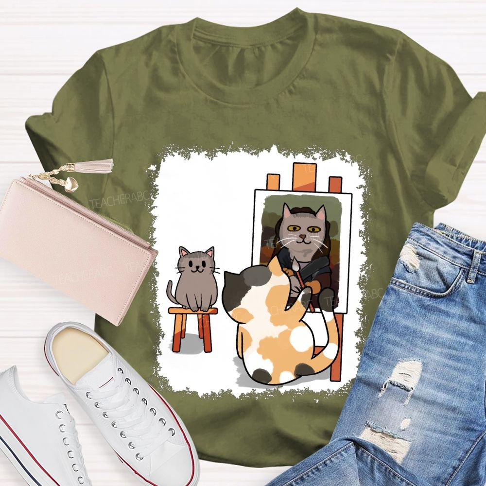 Cats And Portraits Of Cats Art Teacher T-shirt
